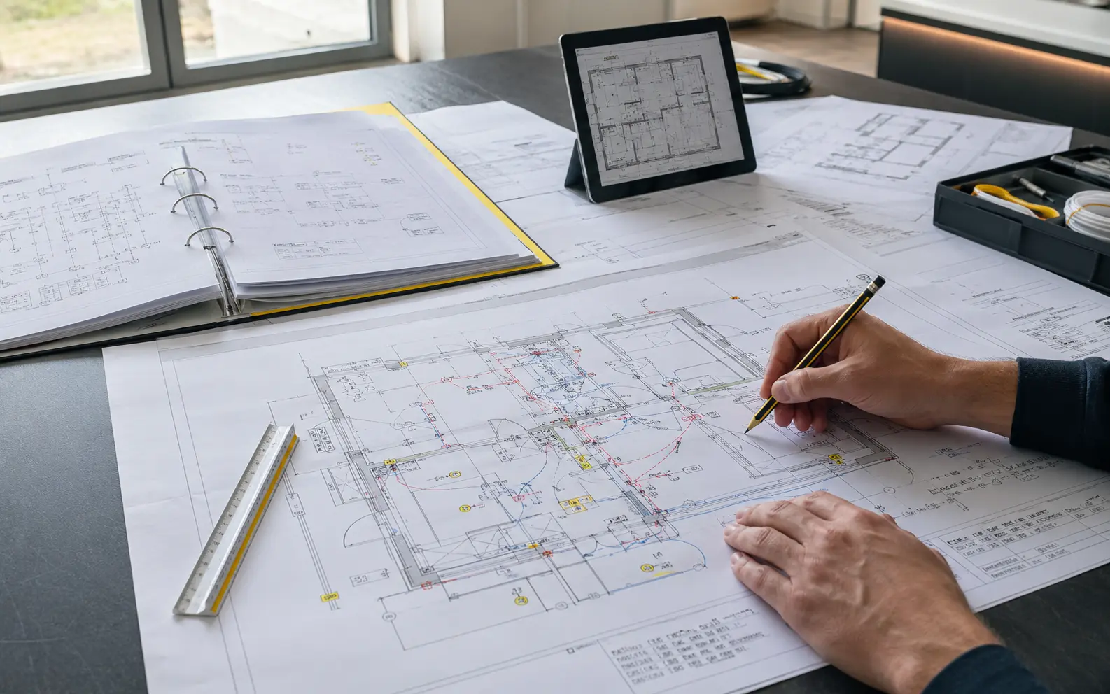 Professionelle Elektroplanung mit Grundriss, Leitungswegen und digitalen Planunterlagen